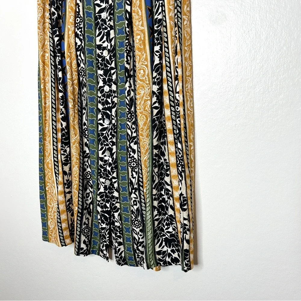 Vintage Kathie Lee 80's 90's Boho Tribal Print Midi Skirt Plus Size 16W‎
